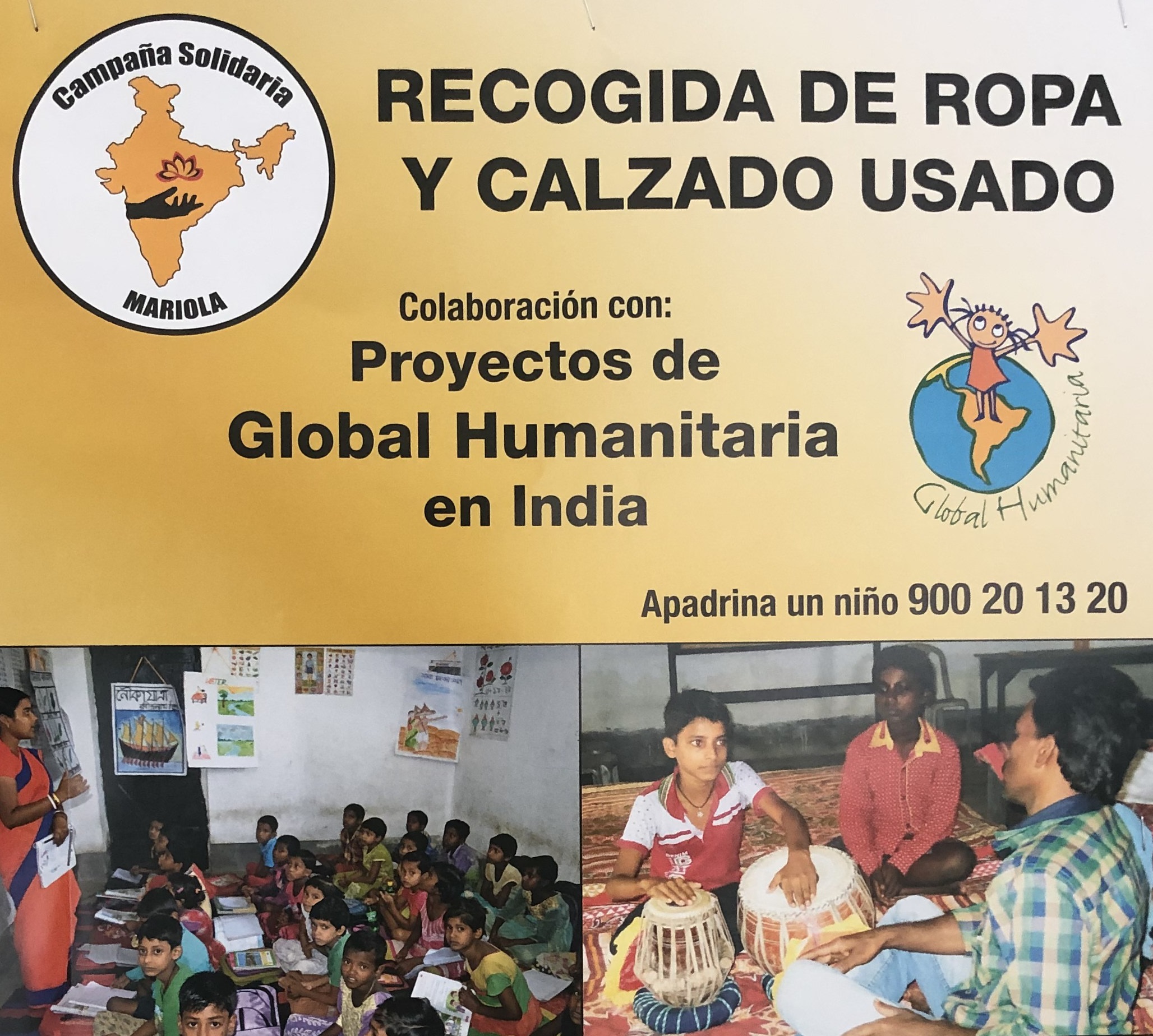 CAMPAÑA SOLIDARIA: Recogida de ropa y calzado usado